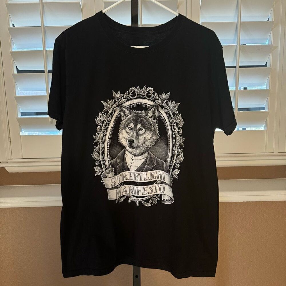 Streetlight Manifesto Dapper Wolf Band T-Shirt Men’s Large Black Merch Ska Punk